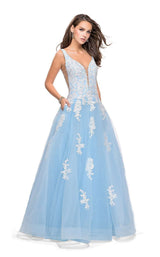 La Femme 25624 Powder-Blue-White