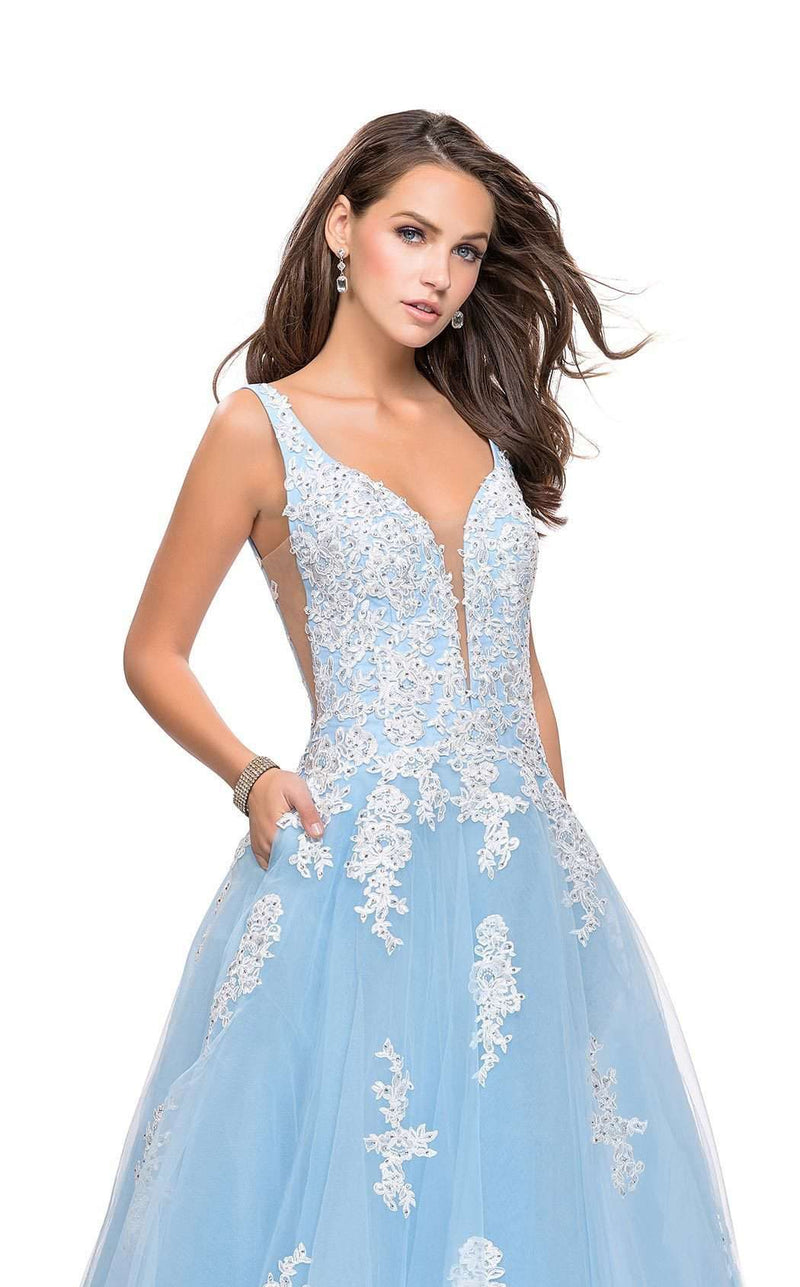 La Femme 25624 Powder-Blue-White