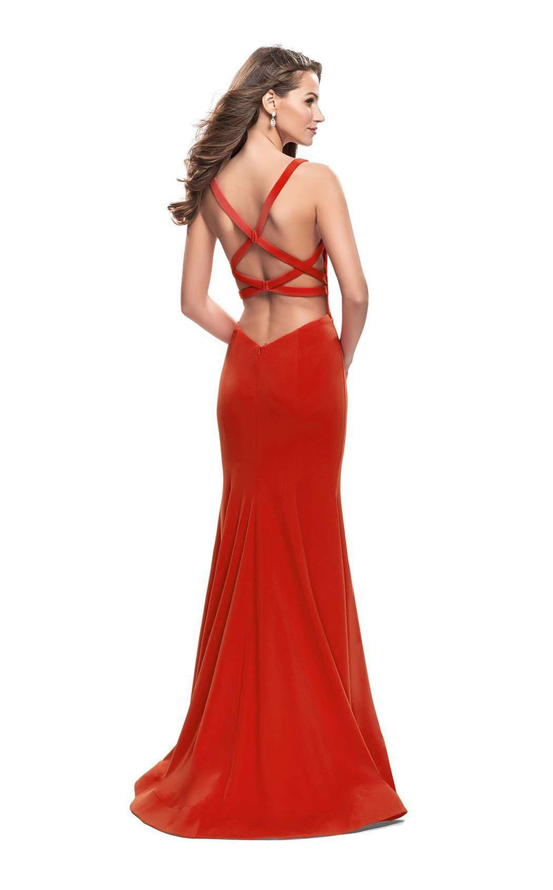 La Femme 25651 Prom Dress - Poppy Red | NewYorkDress La Femme 25651 Prom Dress - Poppy Red | NewYorkDress