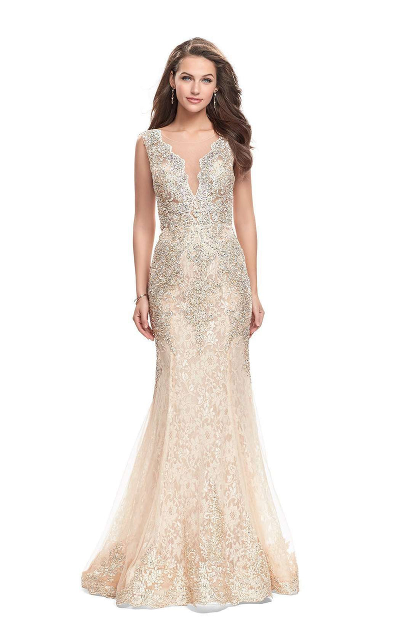 La Femme 26125 Gold-Nude