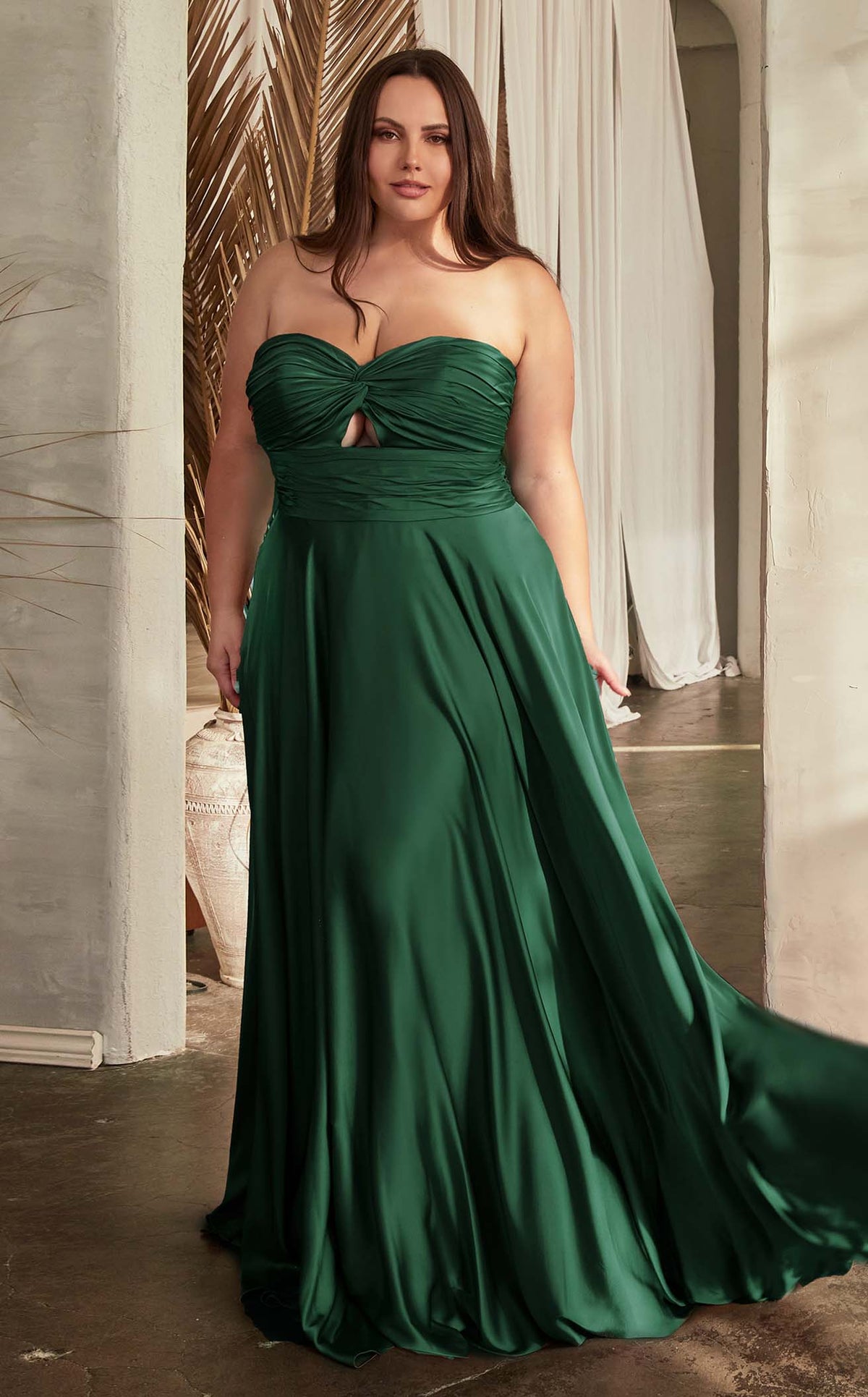 Plus-Size Strapless Sweetheart Prom Dress 7496C