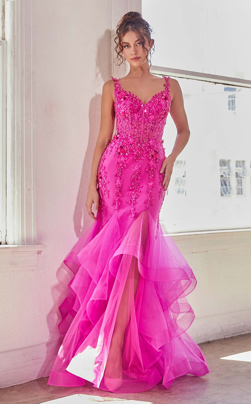 Ladivine CD331 Prom Dress - Fuchsia | NewYorkDress Ladivine CD331 Prom Dress - Fuchsia | NewYorkDress
