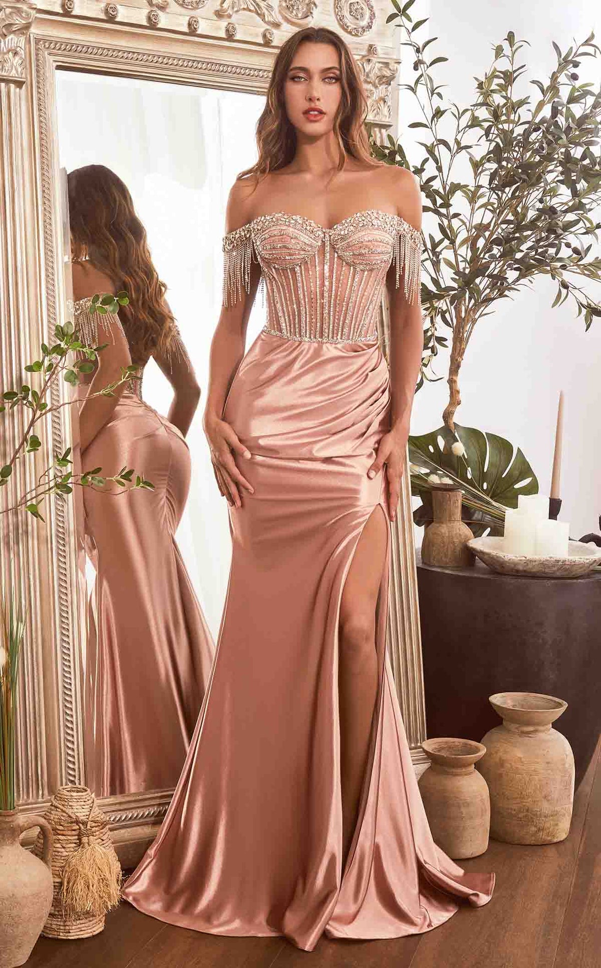 green emerald velvet dress Ladivine CD821 Prom Dress - Rose Gold green emerald velvet dress Ladivine CD821 Prom Dress - Rose Gold