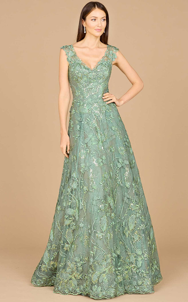 lara green dress Lara Green Damask Dress Babbaki