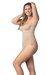 Leonisa 12811 Truly Invisible High Waist Bodysuit Tummy Shaper