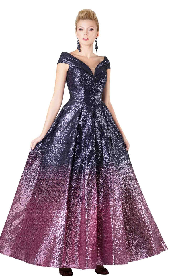 MNM Couture M0009 Navy-Fuchsia