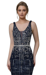 Modessa Couture M18005 Navy