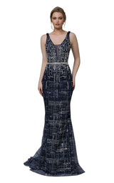 Modessa Couture M18005 Navy