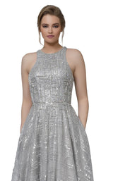 Modessa Couture M18006 Grey/Silver