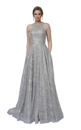 Modessa Couture M18006 Grey/Silver