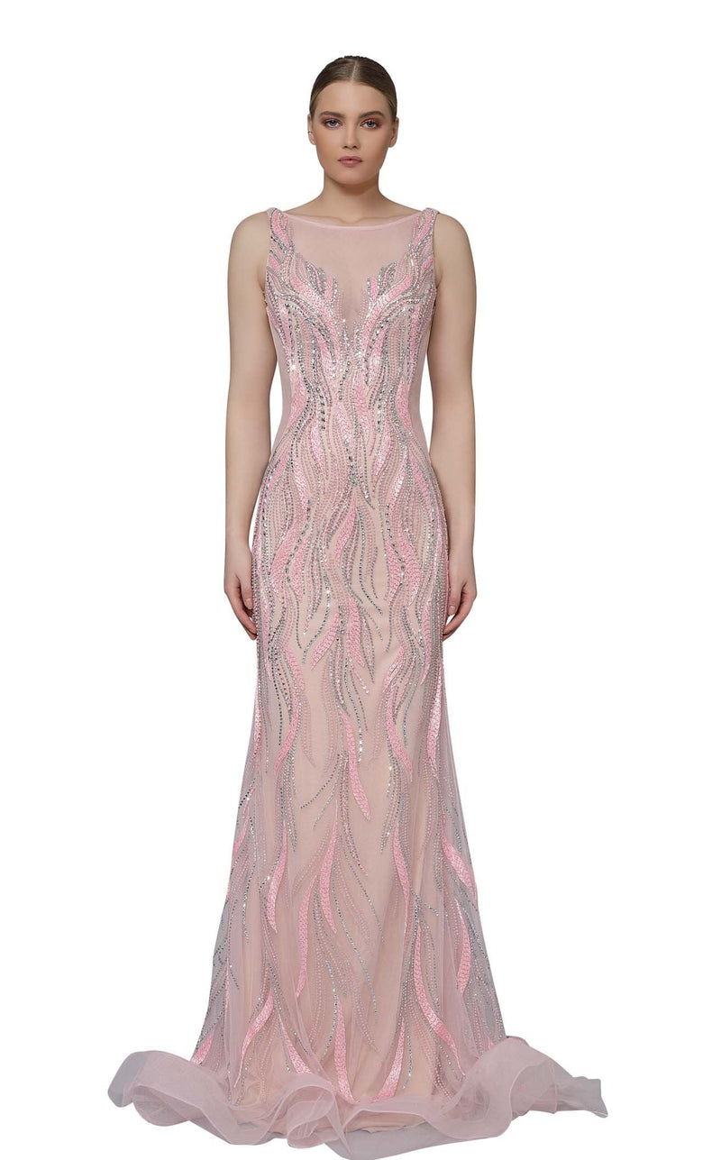 Modessa Couture M18007 Pink