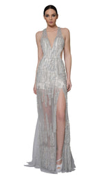 Modessa Couture M18025 Silver