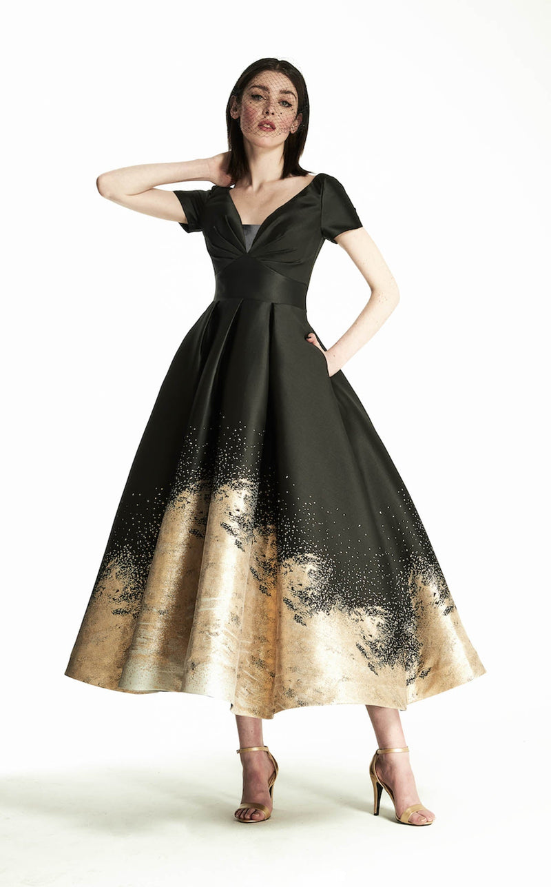 Park 108 M443 Women's Formal Evening & Wedding Guest Dress - Black/Black