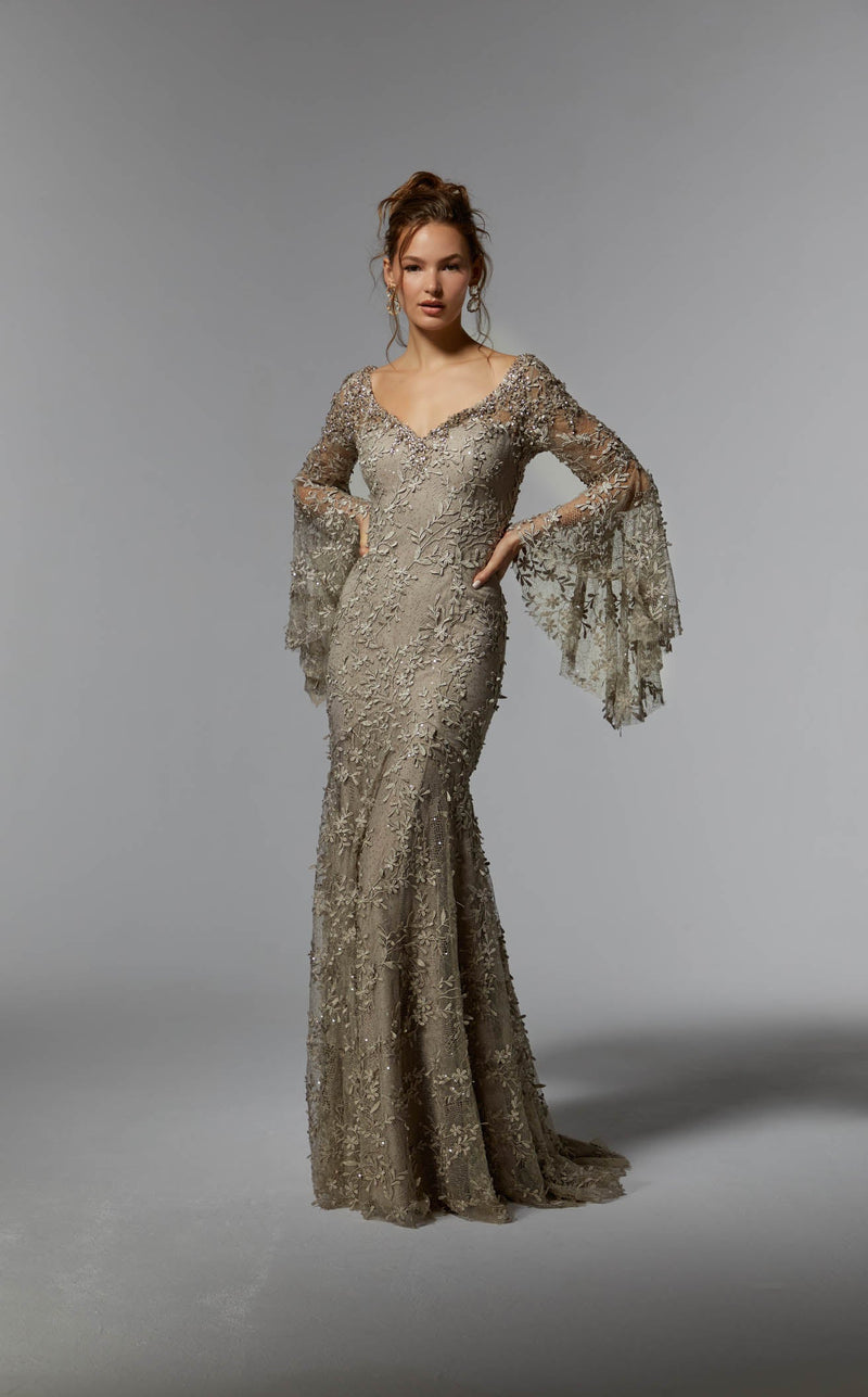mgny formal dresses MGNY By Mori Lee 73114 - Long Stretch Crepe Sheath Dress