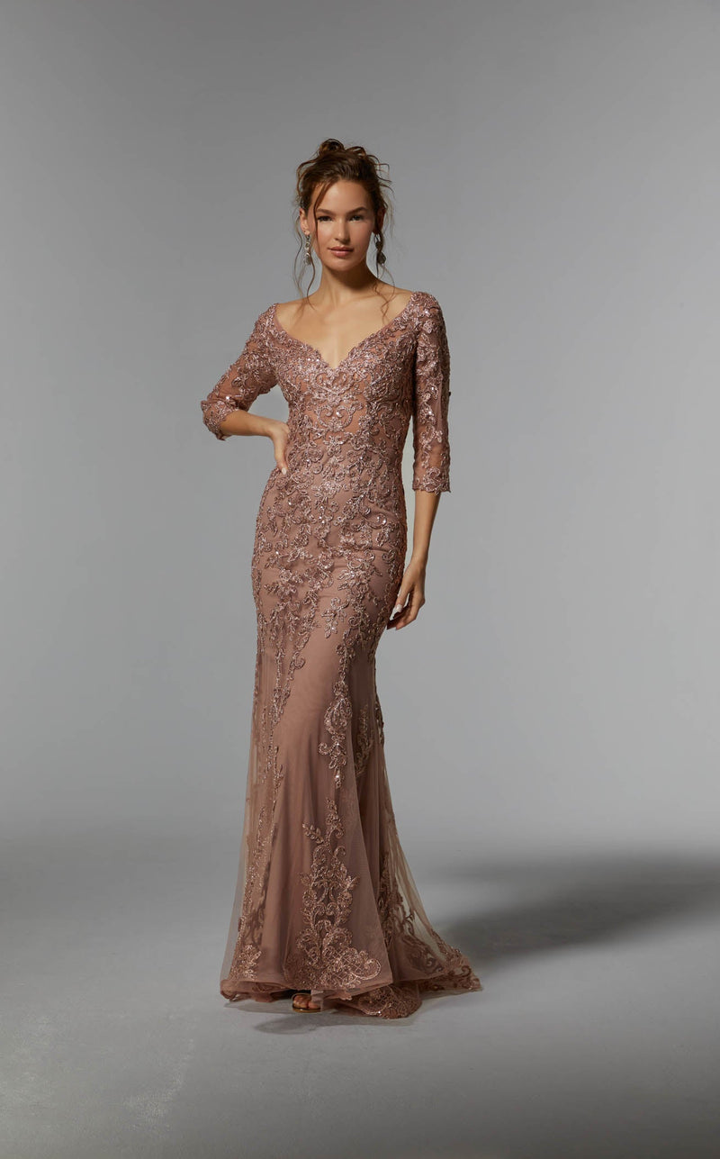 MGNY 72940 Prom Dress - Rose Gold | NewYorkDress MGNY 72940 Prom Dress - Rose Gold | NewYorkDress