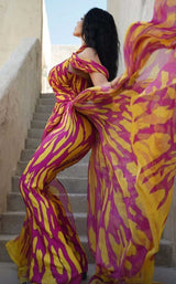 MNM Couture 2734 Fuchsia Yellow