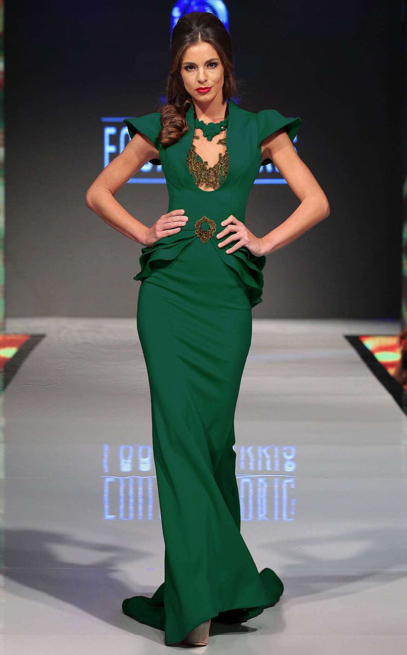 MNM Fouad Sarkis 2295 Prom Dress - Green | NewYorkDress MNM Fouad Sarkis 2295 Prom Dress - Green | NewYorkDress