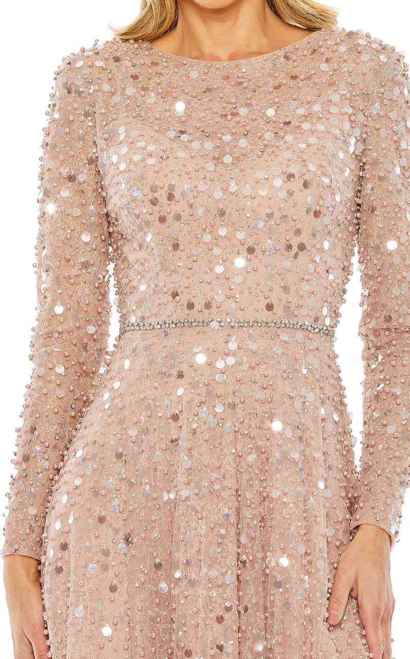 mac duggal rose gold sequin dress Mac Duggal 5540