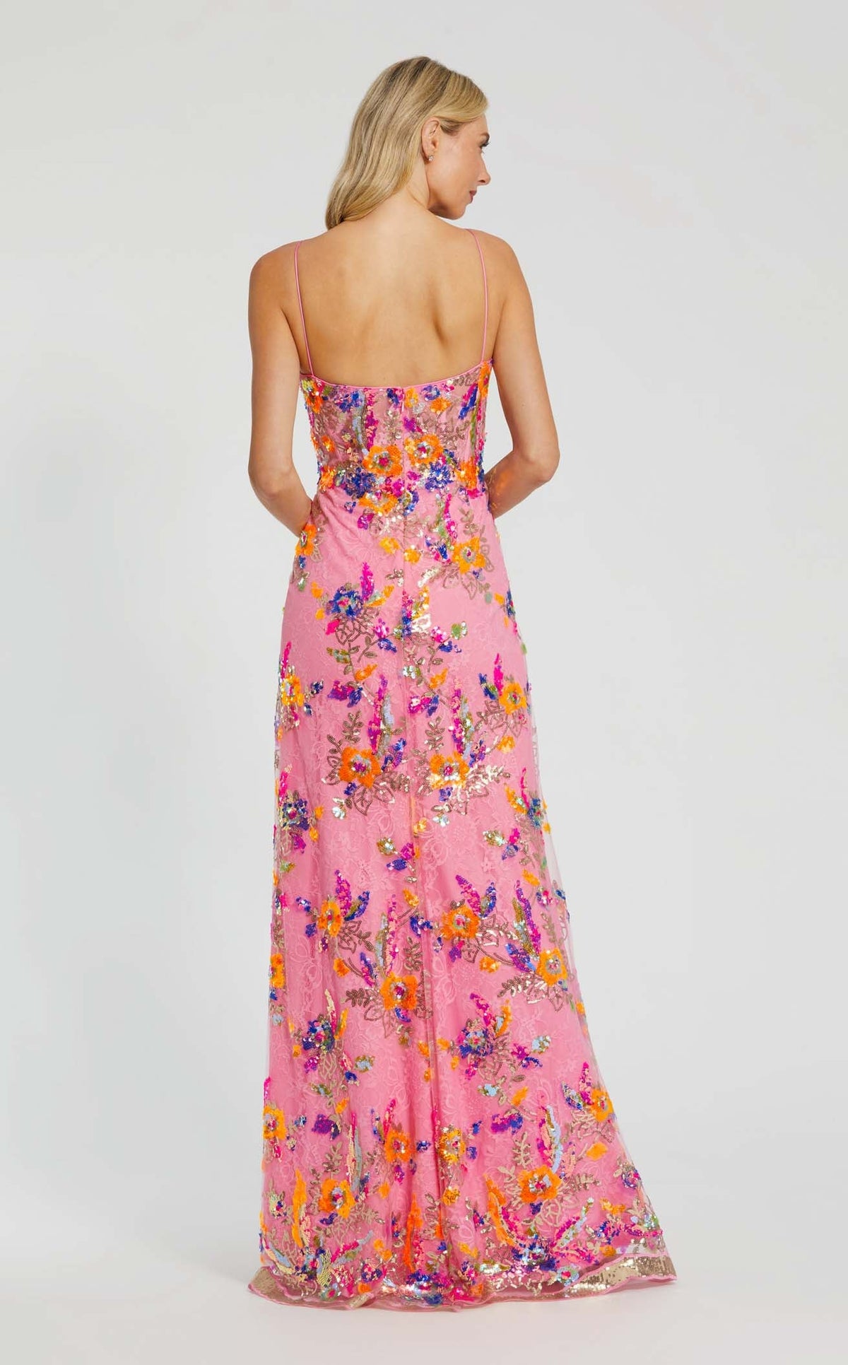 strapless open back dress Perfect Day Satin Midi Dress Blush– Selfie Leslie main image 0