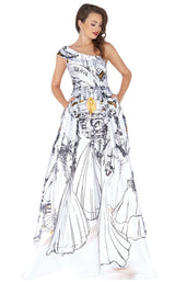 Mac Duggal 30371R Ivory Multi