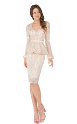 Mac Duggal 4600B Blush-Pearl