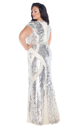 Mac Duggal Fabulouss 4676F Silver/Nude
