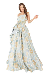 Mac Duggal 48762D Golden-Blue