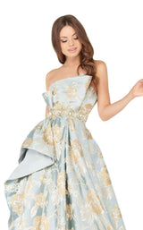 Mac Duggal 48762D Golden-Blue