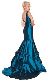 Mac Duggal 62903L Peacock
