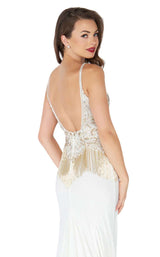 Mac Duggal 62957R Ivory/Gold