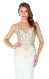 Mac Duggal 62957R Ivory/Gold