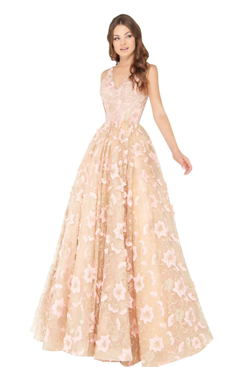 Mac Duggal 62960D Rose Gold