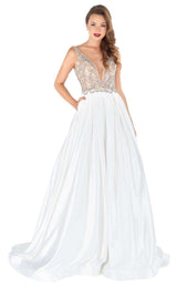 Mac Duggal 66182R White-Silver