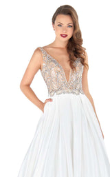 Mac Duggal 66182R White-Silver