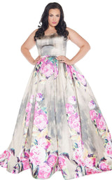 Mac Duggal Fabulouss 66278F Floral-Rain