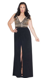 Mac Duggal Fabulouss 66408F Black/Gold