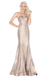 Mac Duggal 66491M Nude/Silver