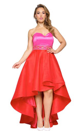 Mac Duggal Fabulouss 77159F Hot-Pink-Cherry
