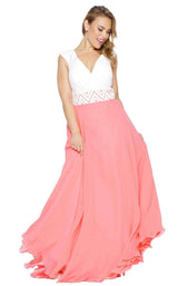 Mac Duggal Fabulouss 77171F Ivory-Coral