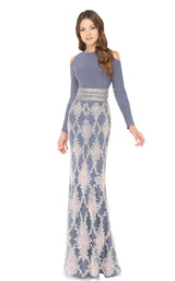 Mac Duggal 77215D Charcoal Blush