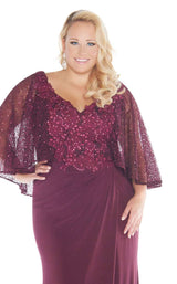 Mac Duggal Fabulouss 77308F Burgundy