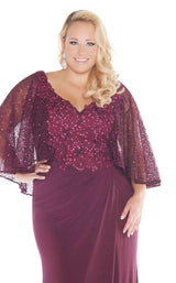 Mac Duggal Fabulouss 77308F Burgundy