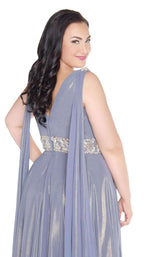 Mac Duggal Fabulouss 77310F Slate-Gold