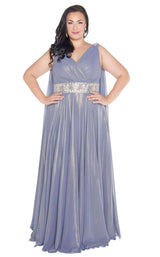 Mac Duggal Fabulouss 77310F Slate-Gold