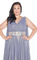 Mac Duggal Fabulouss 77310K Slate-Gold