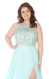 Mac Duggal Fabulouss 77352F Blue-Cream