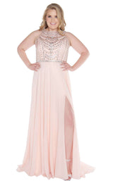 Mac Duggal Fabulouss 77352F Peach-Dazzle