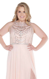 Mac Duggal Fabulouss 77352F Peach-Dazzle