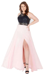 Mac Duggal Fabulouss 77364F Blush-Black