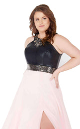 Mac Duggal Fabulouss 77364F Blush-Black